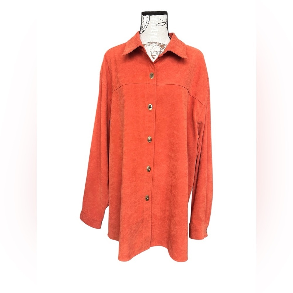 Apparenza vintage vegan suede like feel in pumpkin orange size 2X
